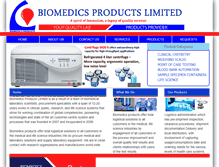 Tablet Screenshot of biomedicsproducts.com